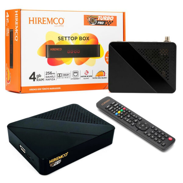 Hiremco Turbo Pro 4gb Ram 256 Mb Dahi̇li̇ Hafıza Linux Tabanlı Dahi̇li̇ Wi̇fi̇ Full Hd Mini Uydu Alıcısı