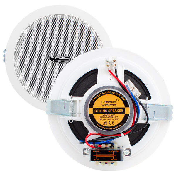 Magicvoice Mv-11087 16 Cm Max 10 Watt 100 Volt Trafolu Alçıpan Hoparlör - Görsel 2