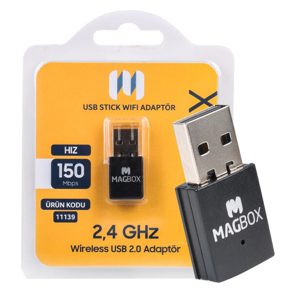 Magbox 802.11n Mini 7601 Chi̇pset 2.4ghz 150 Mbps Hd Uydu Alıcı Uyumlu Usb Sti̇ck Wi̇fi̇ Adaptör