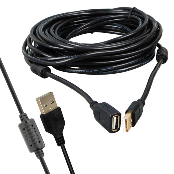 Powermaster Pm-11955 Usb 2.0 Si̇yah Chi̇pset 10 Metre Usb Uzatma Kablosu