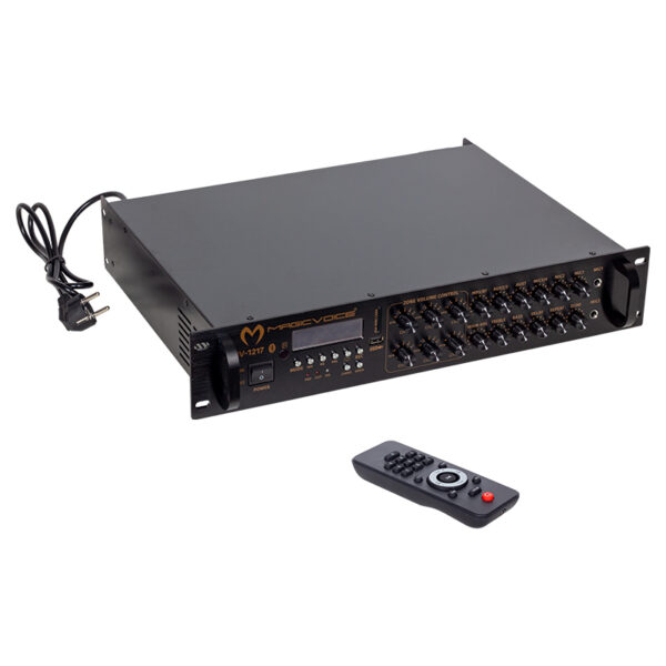 Magicvoice Mv-1217 Usb Bt Uk 6 Zon Rms 50w*1ch +4-16-70-100v Trafolu Anfi̇