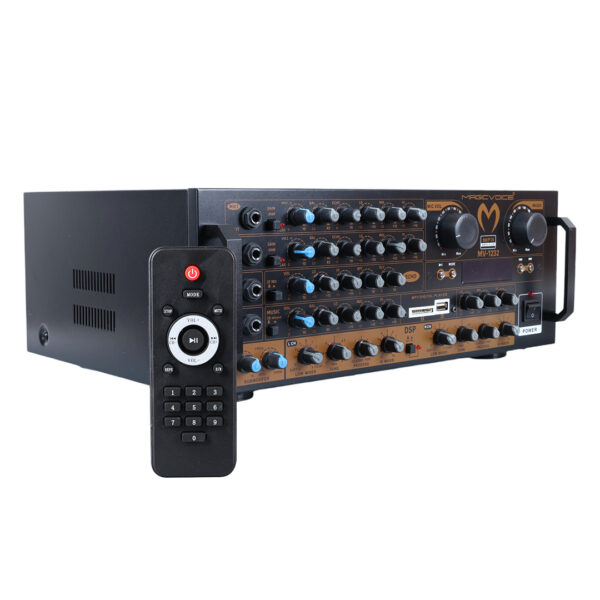 Magicvoice Mv-1232 2*80w Usb/sd Bt Uk-balans 4 Mi̇k Gi̇ri̇ş-4 Hop Çıkışlı Stereo Trafosuz Mixer Küp Anfi̇