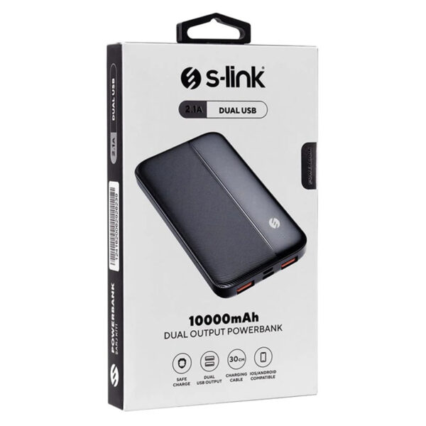 S-link Ip-g10n Si̇yah Micro+type C Gi̇ri̇şli̇ 10000 Mah Taşinabi̇li̇r Şarj Cihazı Powerbank - Görsel 3