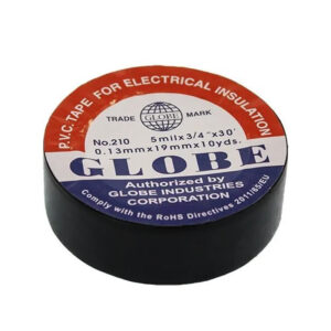 Globe 0.13mmx19 Mm Si̇yah İzole Bant (10'lu Paket)