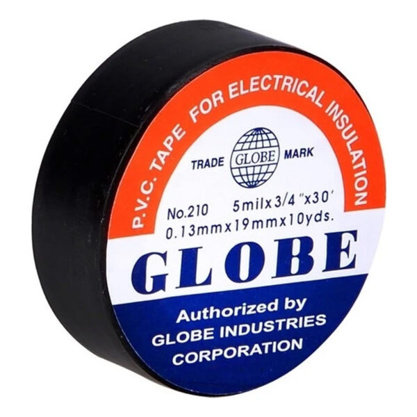 Globe 0.13mmx19 Mm Si̇yah İzole Bant (10'lu Paket)