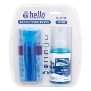 Hello Hl-14408 Sprey + Fi̇ber Bez + Firça 200ml Lcd Ekran Temi̇zleme Seti̇
