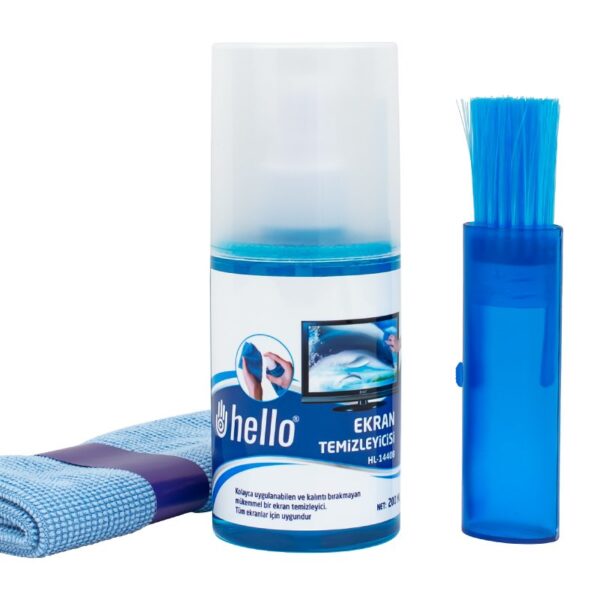 Hello Hl-14408 Sprey + Fi̇ber Bez + Firça 200ml Lcd Ekran Temi̇zleme Seti̇
