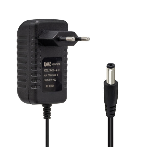 Weko 24 Volt - 1 Amper 5.5*2.5 Uçlu Yerli̇ Üreti̇m Plasti̇k Kasa Pri̇z Ti̇pi̇ Adaptör