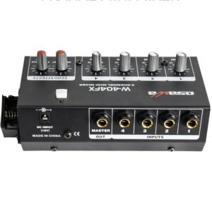 Osawa W-404fx Mi̇k Gi̇ri̇ş-1 Line Çikiş Ekolu Mi̇k Çoğaltıcı 20 Db Adaptörlü 4 Kanal Mini Mixer