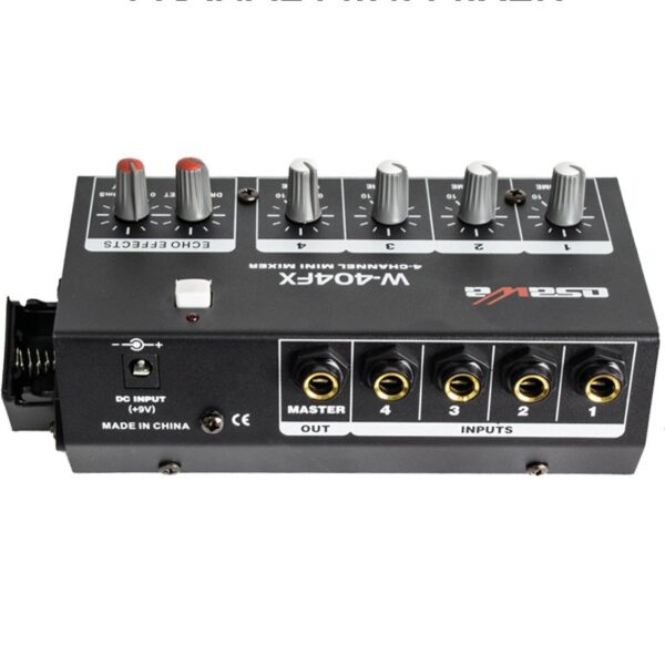 Osawa Mikrofon Giriş-1 Line Çıkış Eko’lu 20 dB 4 Kanal Adaptörlü Mini Mikrofon Çoğaltıcı W-404FX Özellikleri