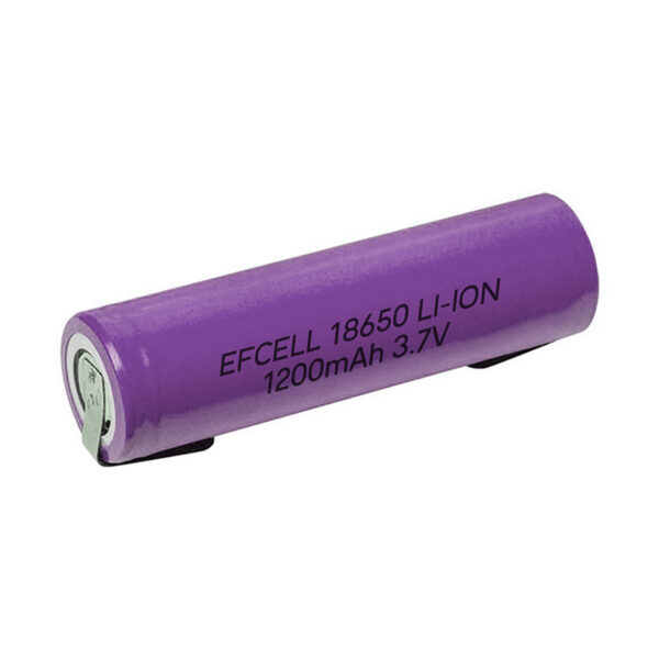 Efcell 18650 3.7 Volt 1200 Mah Li̇thium Li-i̇on Puntali Mavi̇ Pi̇l (başliksiz Puntali)
