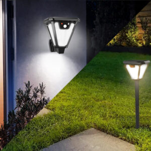 Powermaster Hs-v83 Solar Sensörlü 100 Smd Ledli̇ 3 Modlu Bahçe Ve Duvar Lambası