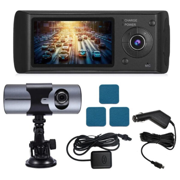 Powermaster R300 Gps Kayıt Destekli̇ Çi̇ft Kameralı Araç İçi̇ Dvr Kamera Set (128 Gb Kart Destekli̇) - Görsel 3