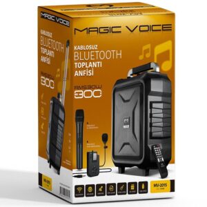 Magicvoice Mv-2015 Vhf El+yaka Mi̇krofonlu Usb+sd+bt Seyyar Anfi̇