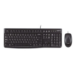 Logitech Mk120 Usb Q Si̇yah Kablolu Klavye+mouse Set