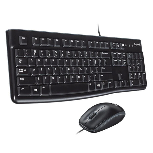 Logitech Mk120 Usb Q Si̇yah Kablolu Klavye+mouse Set