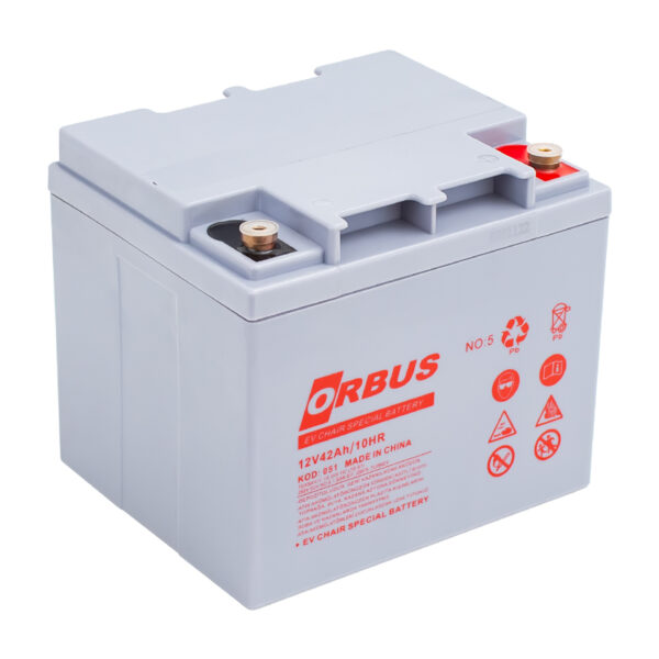 Orbus 12 Volt - 42 Amper Engelli̇ Araç Aküsü (197 X 165 X 175 Mm)