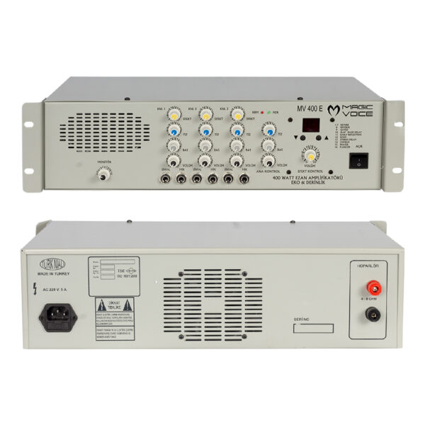 Magicvoice MV-400EF 400 Watt 3 Mikrofon Girişli Trafosuz Anfi Özellikleri