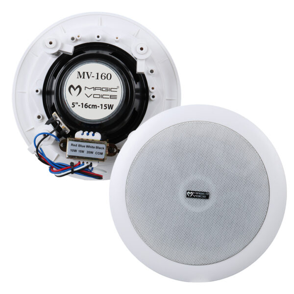 Magicvoice Mv-160 16 Cm 15w Tweeterli̇ Beyaz Trafolu Alçıpan Tavan Hoparlör