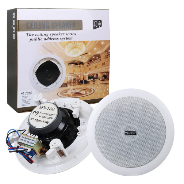 Magicvoice Mv-160 16 Cm 15w Tweeterli̇ Beyaz Trafolu Alçıpan Tavan Hoparlör - Görsel 4