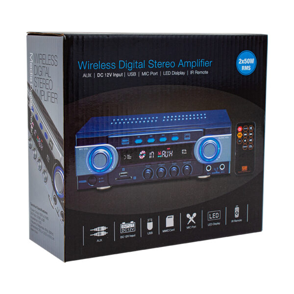 Osawa Hd-510 2x50 Watt 220v/12v Gi̇ri̇ş Usb-sd -bt-uk Trafosuz 2 Mi̇k Gi̇ri̇şli̇ Stereo Anfi̇ - Görsel 3