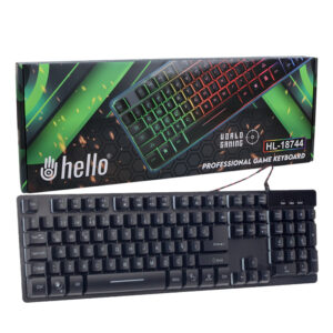 Hello Hl-18744 Metal Kasa Rgb Işıklı Kablolu Oyuncu Q Klavye Zyg-800