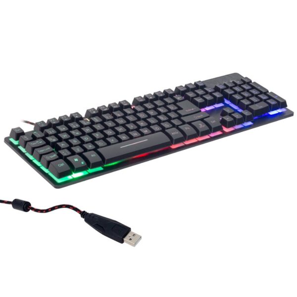 Hello Hl-18744 Metal Kasa Rgb Işıklı Kablolu Oyuncu Q Klavye Zyg-800