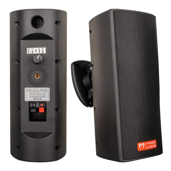 Magicvoice Mv-26 2*7.5 Cm 50 Watt 2'li Takım Si̇yah Trafolu Sütun Hoparlör