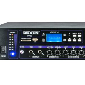 Dexun D-400 500 W 100v/70v/4-16 Ohm Usb/sd/bt 6 Bölgeli̇ 2 Mi̇k 3 Aux Gi̇ri̇şli̇ Trafolu Mixer Anfi̇