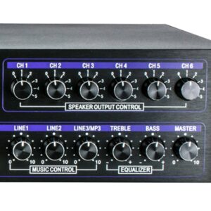 Dexun D-400 500 W 100v/70v/4-16 Ohm Usb/sd/bt 6 Bölgeli̇ 2 Mi̇k 3 Aux Gi̇ri̇şli̇ Trafolu Mixer Anfi̇