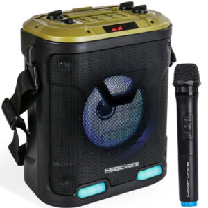 Magicvoice Mv-6005 Vhf El Mi̇krofonu+usb+sd+bt 30 Watt Işıklı Taşinabi̇li̇r Şarjli Seyyar Anfi̇