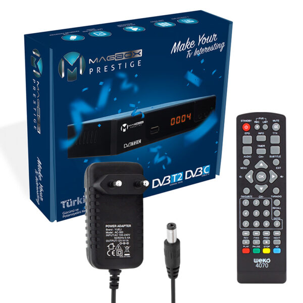 Magbox Presti̇ge Dvb-t2/c Full Hd Youtubelu Mini Karasal Uydu Alıcısı (hdmi+scart) - Görsel 3