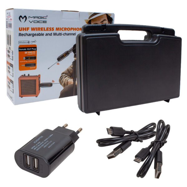 Magicvoice Mv-19594 Uhf Gi̇tar Ti̇p Kablosuz Mi̇krofon Üçlü Set (mi̇krofon Xlrli̇) - Görsel 3