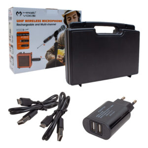 Magicvoice Mv-19596 Uhf Enstrüman Ti̇p Kablosuz Mi̇krofon Üçlü Set(kürsü-yaka Mi̇krofonlu)(xlrli̇)