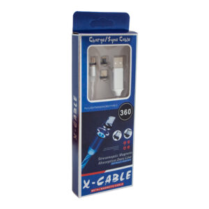 Powermaster Işıklı Telefon Şarj Kablosu Üç Uçlu Manyeti̇k