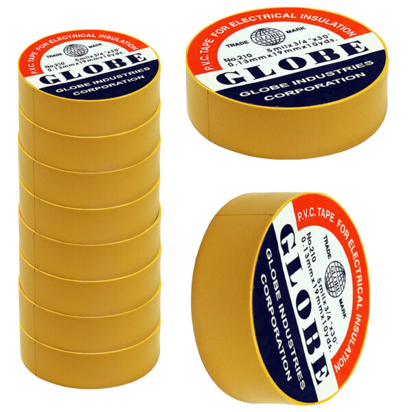 Globe 0.13mmx19 Mm Sarı İzole Bant (10'lu Paket)