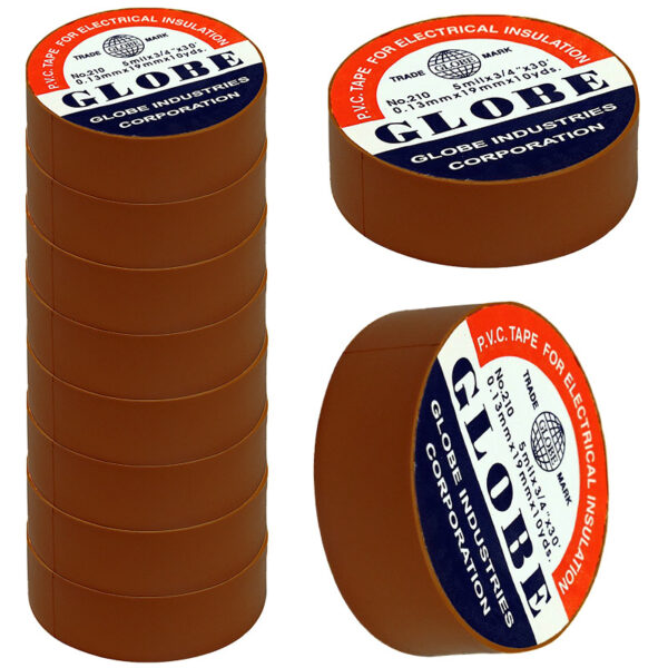 Globe 0.13mmx19 Mm Kahverengi̇ İzole Bant (10'lu Paket)