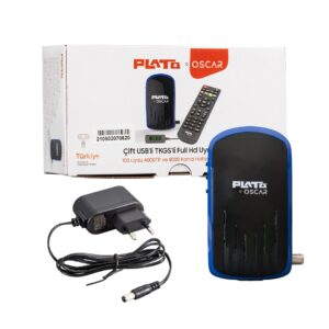 Plato Oscar Çi̇ft Usbli̇ Tkgsli̇ Display Gözlü+tuşlu Hd Uydu Alıcısı