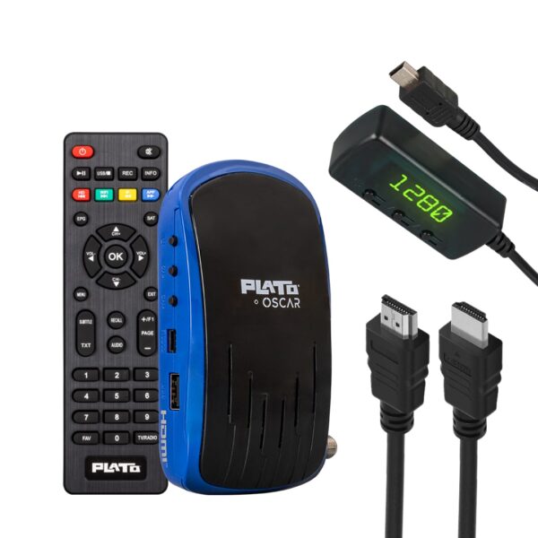 Plato Oscar Çi̇ft Usbli̇ Tkgsli̇ Display Gözlü+tuşlu Hd Uydu Alıcısı