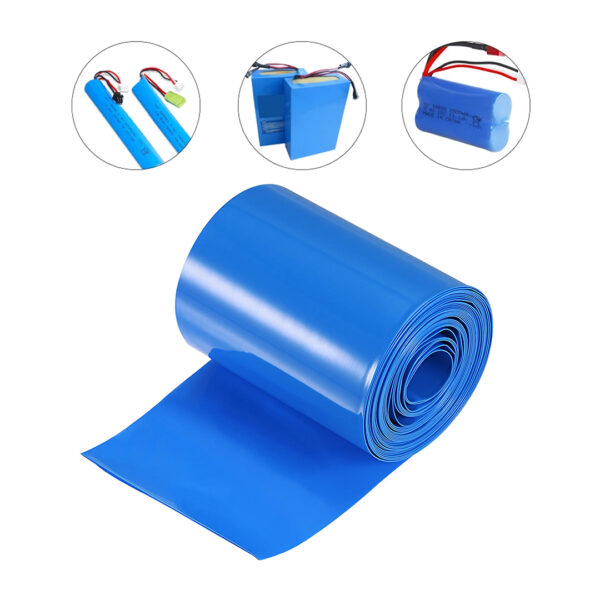 1 Mt Pvc Isi Borusu Mavi̇ Shrink 550 Mm 18650 Pi̇l Yalitim Isi Büzülme Kablo Kilifi
