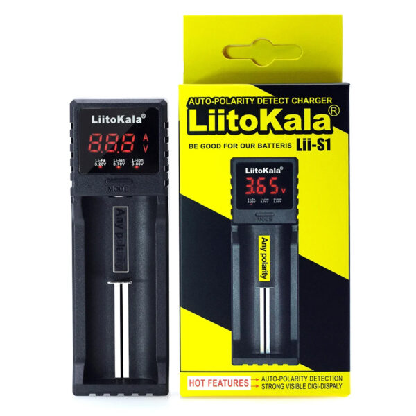 Liitokala Lii-s1 Universal Aa/aaa/18650/14500/123a Akıllı Tekli̇ Pi̇l Şarj Cihazı Aleti̇