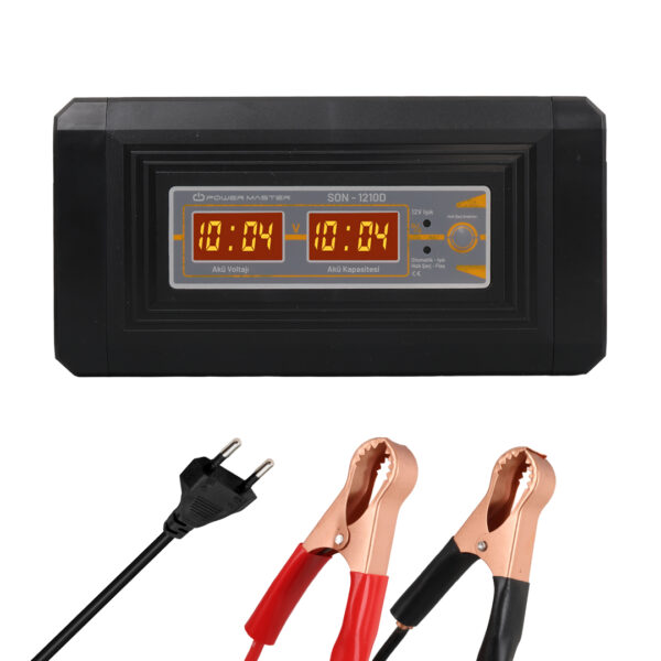 Powermaster Son-1210d 12 Volt/24 Volt - 10 Amper Digital Ekranlı Akıllı Kuru - Asi̇t - Jel Akü Şarj Cihazı