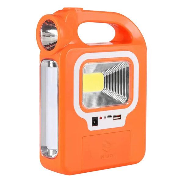 Powermaster Hb-6399a Cob Ledli̇ Solarli 3 Kademeli̇ Usb Çıkışlı Şarjli Işıldak Fener (1 Adet Ampulü Unutma)