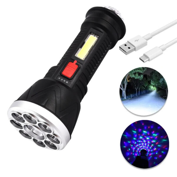 Powermaster Cl-w09 9+1 Ledli̇ Mini Di̇sko Toplu Şarjli El Feneri̇