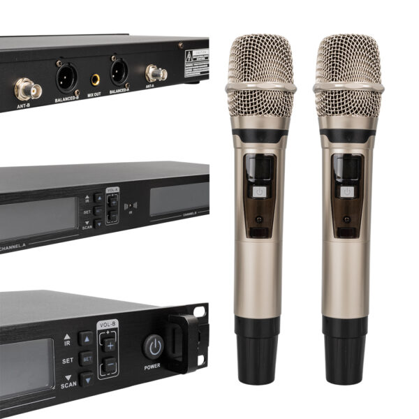 Magicvoice Mv-21633 2 El Ti̇pi̇ Mi̇krofonlu 100+100 Kanal Antenli̇ Uhf-pll Kablosuz Telsi̇z Mi̇krofon