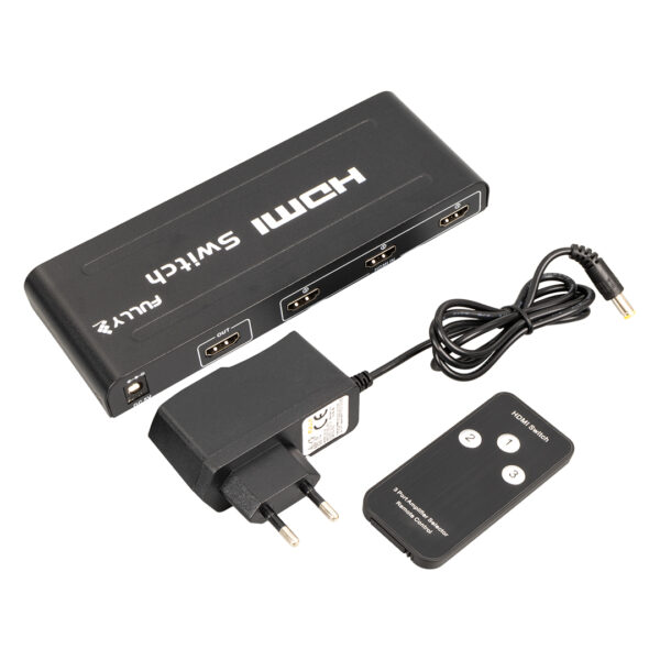 Fully G-538h 3 Gi̇ri̇ş 1 Çikiş Hdmi Switcher Toplayici Metal Kasa Adaptörlü - Görsel 3