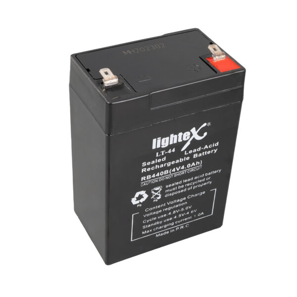 Lightex Lt-44 4 Volt - 4 Amper Kuru Akü (işıldak Aküsü) (69 X 45 X 97 Mm)