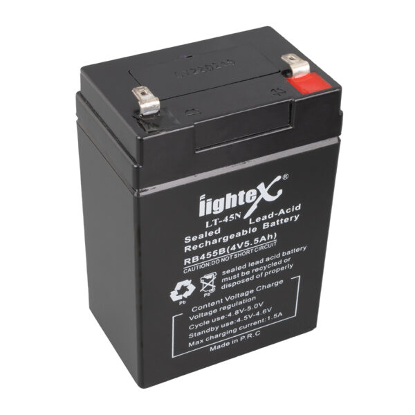 Lightex Lt-45n 4 Volt - 5 Amper Kuru Akü (işıldak Aküsü) ( 70 X 47 X 100 Mm)