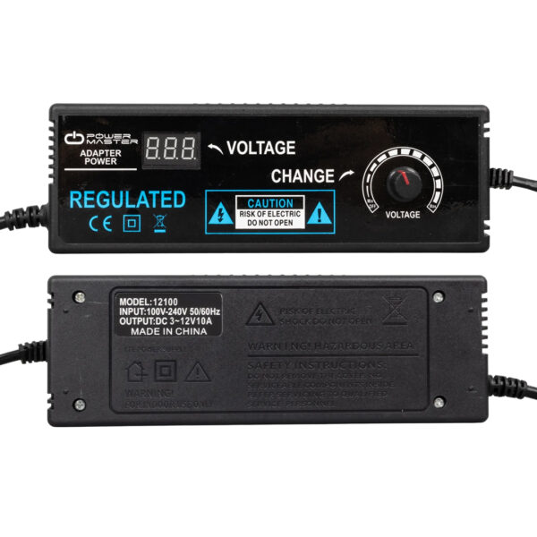 Powermaster Pm-22380 3 Volt - 12 Volt - 10 Amper 5.5*2.5 Mm Uçlu Voltaj Kademeli̇ Adaptör