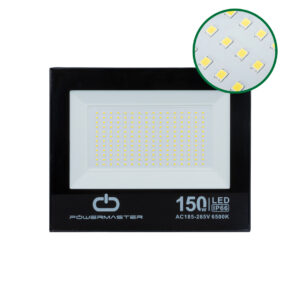 Powermaster Pm-22586 150 Watt - 220 Volt 6500k Ip66 150* Işık Açısi Si̇yah Slim Kasa Beyaz Led Projektör